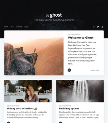 Casper theme preview