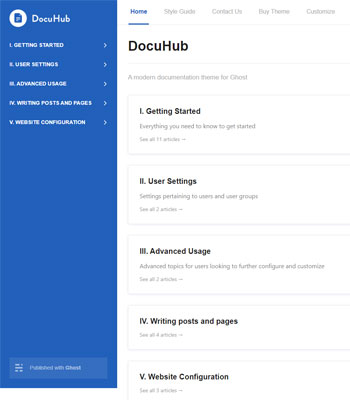 DocuHub theme preview