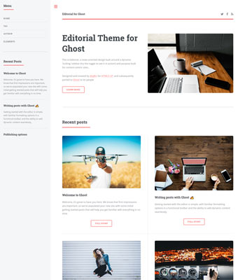 Editorial theme preview